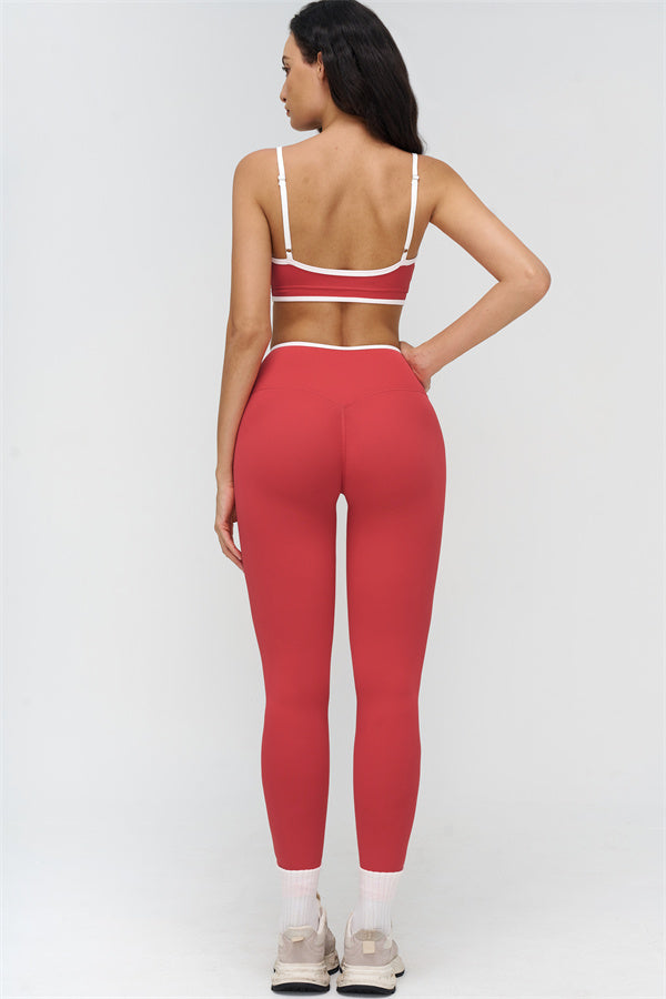 The Crave Contrast Sports Bra Leggings 2-Piece Set