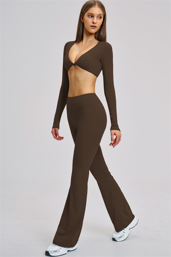 The Zestful Long Sleeve Crop Top