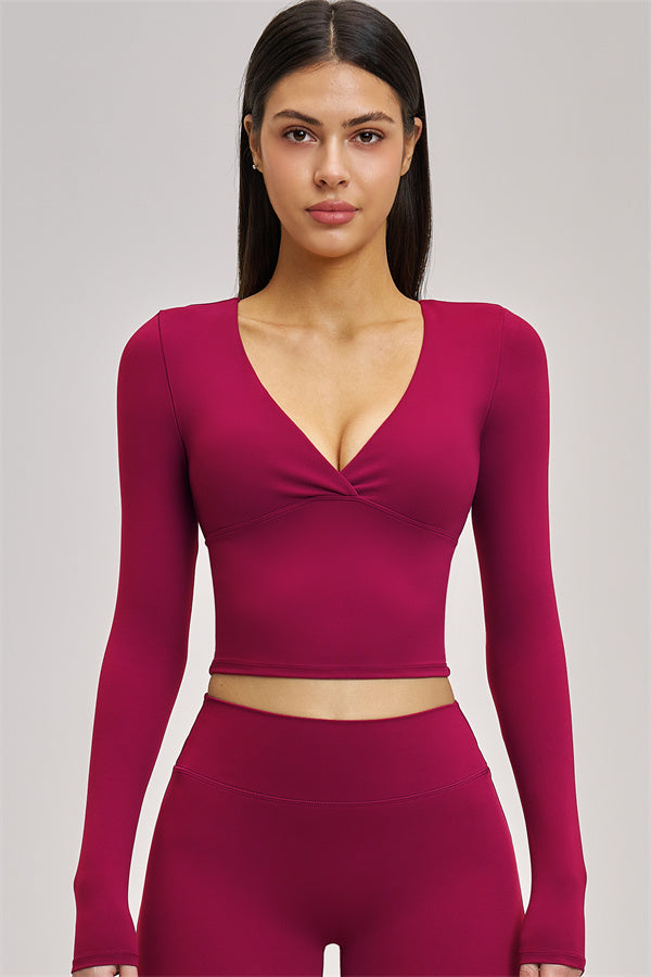 The Swoon Long Sleeve Crop top Shorts 2-Piece Set