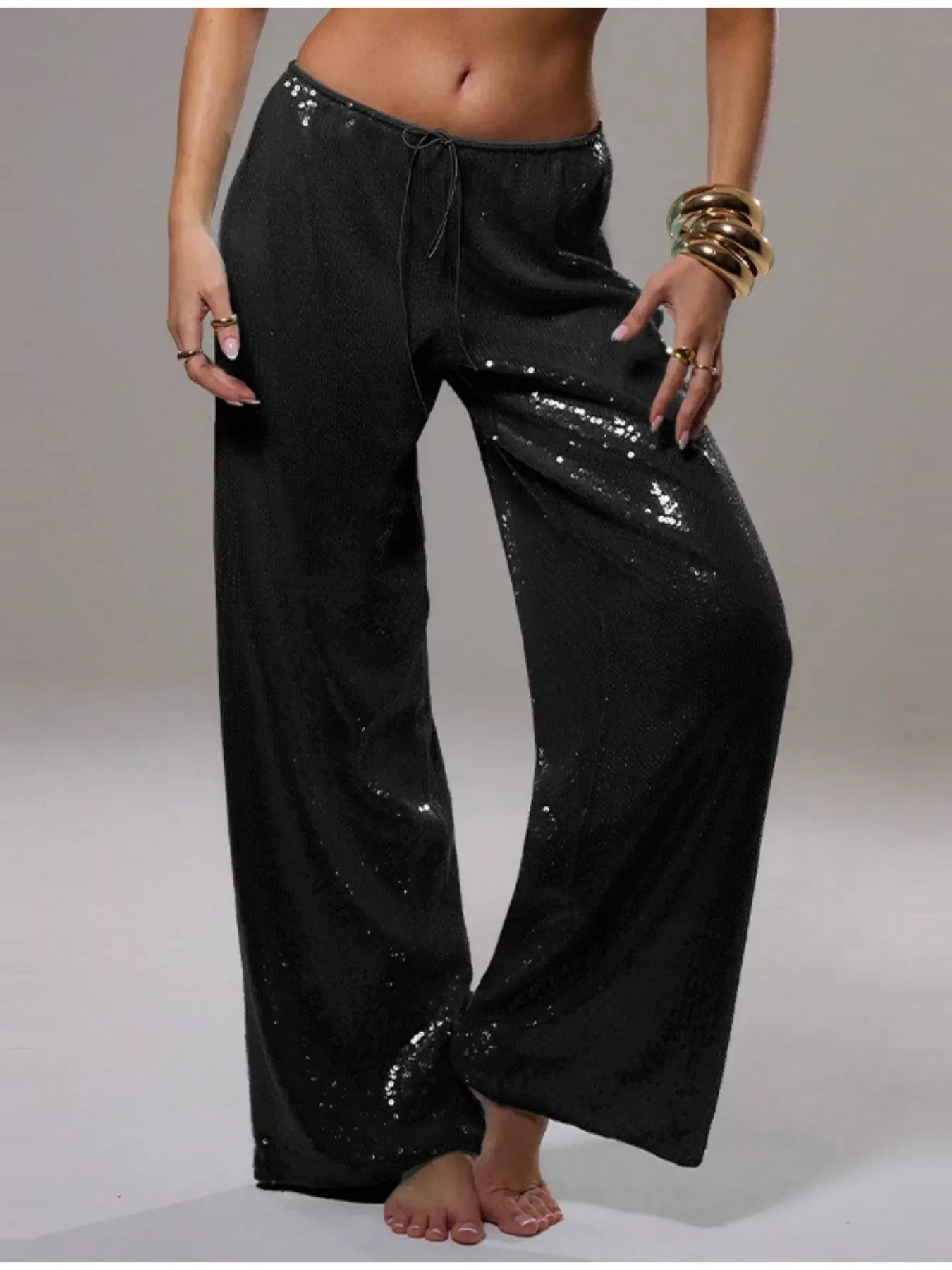 Sequin Wide Leg Pants