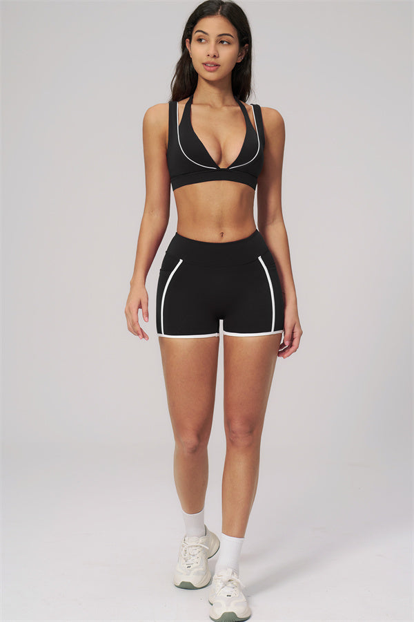 The Clarity Contour Line Sports Bra Shorts 2-Piece Set