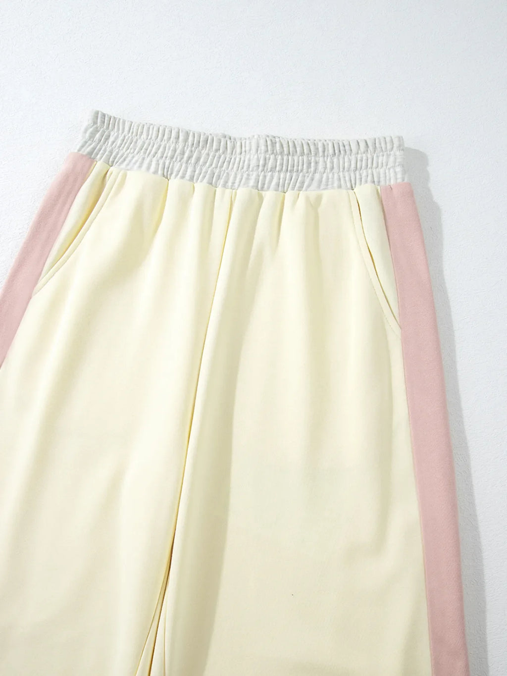Color Block Round Neck Top and Pants Set